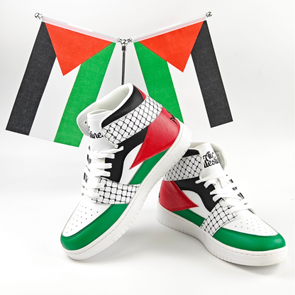 Air Palestines | Palestine Flag High-Top Sneakers